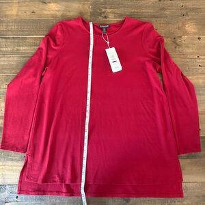 Eileen Fisher NWT Crewneck Long Top Size Petite Large